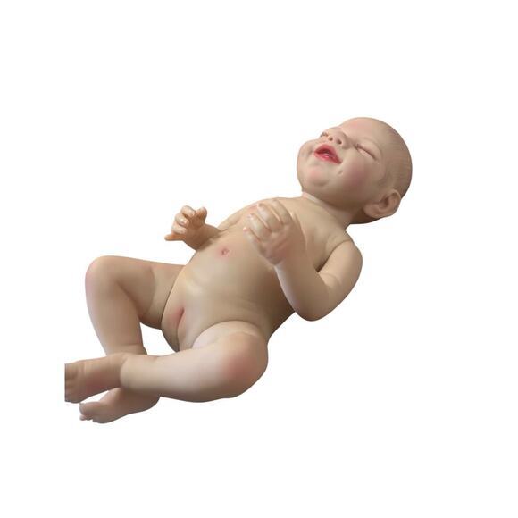 Reborn Baby Doll Sleeping smiling infant girl 16" - Picture 11 of 12